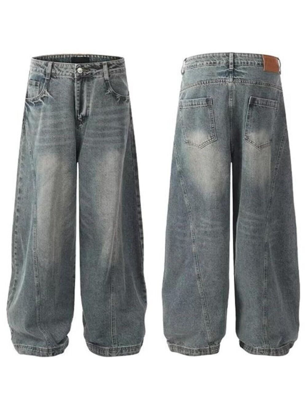 Women's Baggy Jeans Vintage Oversized Pants Aesthetic Hip Hop Jeans Relaxed Fit - Picture 3 of 6
